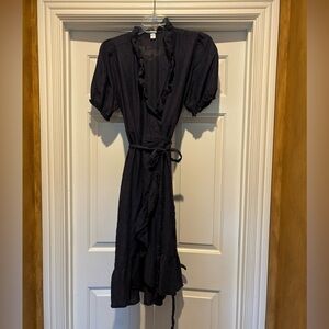 Navy wrap dress, size L
